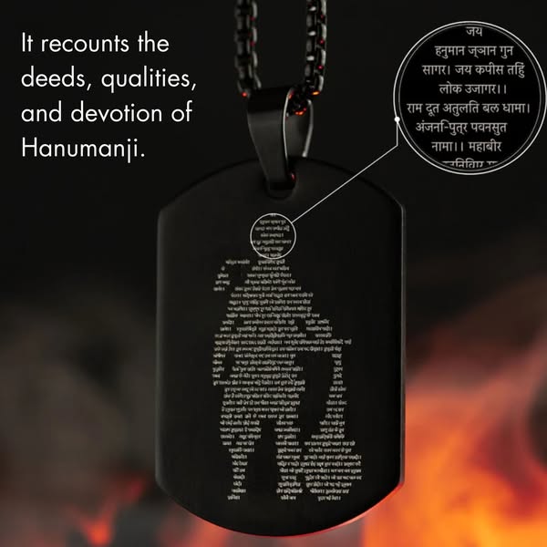 Hanuman Chalisha Pendant with Chain